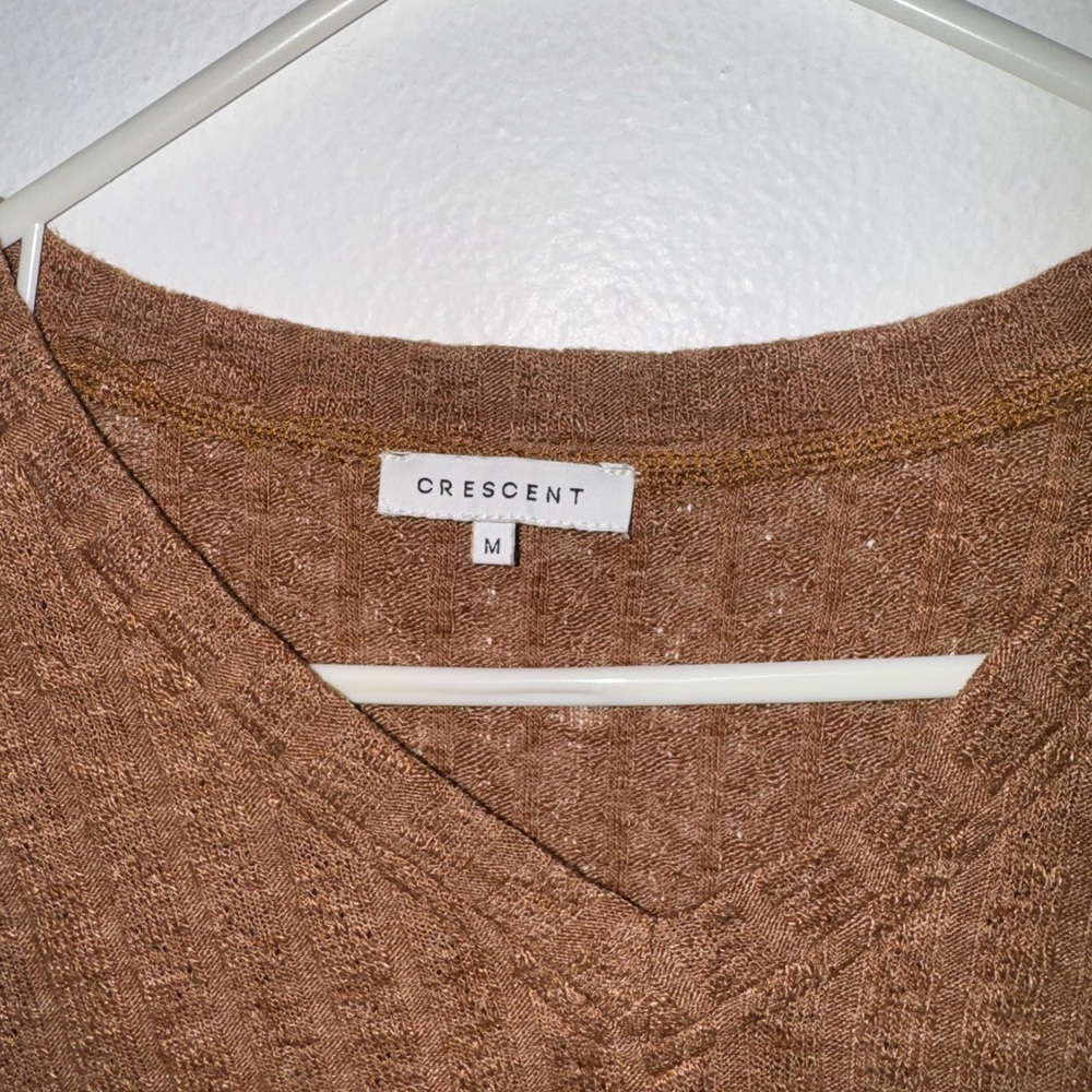 Brown Ribbed Knit Top - Picture 3 of 3